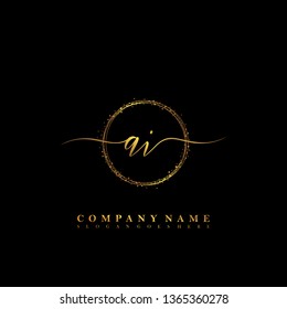 AI Initial luxury handwriting logo vector