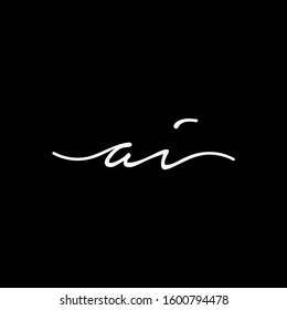 AI Initial luxury handwriting logo. handwriting logo of initial signature, wedding, fashion, jewelry, boutique, and botanical with creative template for any company or business - vector