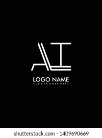 AI Initial minimalist modern abstract logo