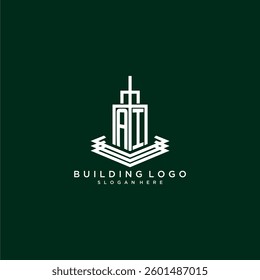 AI initial monogram building logo for real estate