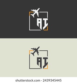 AI initial monogram logo with square style design.