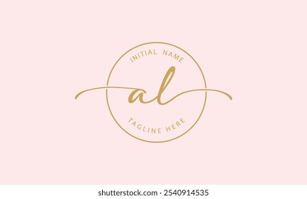 AI A initial signature logo template vector