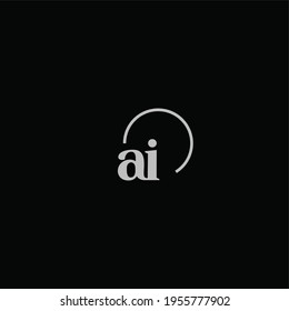 AI initials logo monogram with circles
