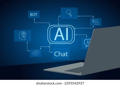 AI innovation of artificial intelligence. AI implementation and operational support. Electronic mind. Business, modern technology, internet and network technology