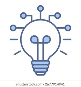 Ai Innovation Blue Icon Vector Illustration