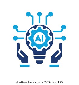 Ai Innovation Icon Mixed Vector Illustration