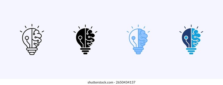 Icono De Innovación De Ia Conjunto De Estilo Múltiple Colección