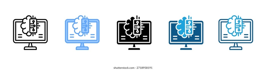 Ai Innovation Symbol Set mehrere Stilkollektion