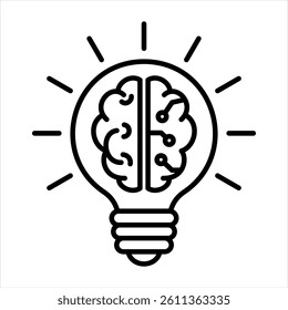 AI Innovation Line Icon Vector Illustration