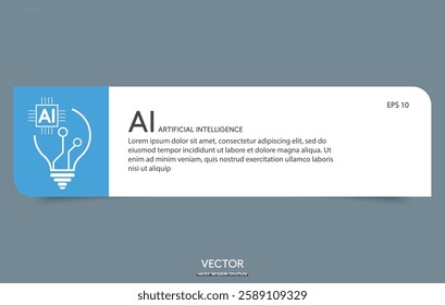 AI and Innovation Modern Tech Banner. Infographic element