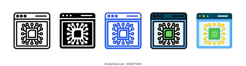 Ai Integration Icon Collection With Multiple Styles