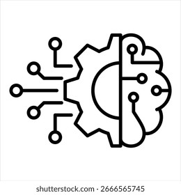 Ilustración vectorial De Iconos De Integración De Ia