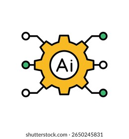 AI Integration Icon vector stock illustration