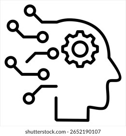 Ilustração Do Vetor De Ícone De Contorno De Integração De Ai