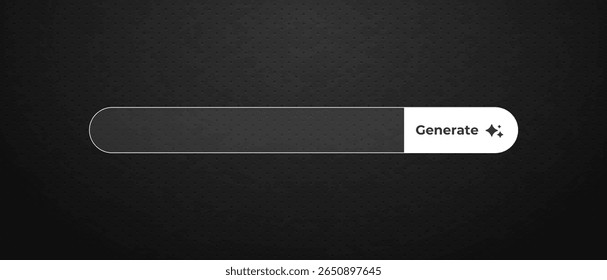 A interface Ai apresenta uma barra de pesquisa elegante para a interação do usuário e tarefas de inteligência artificial.