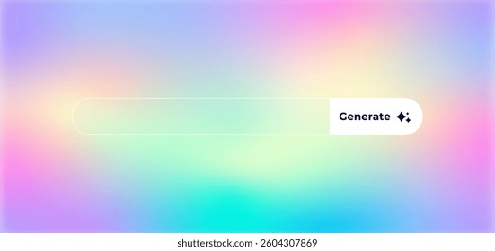 Ai interface with gradient color theme and smooth lines. perfect for digital apps and websites.