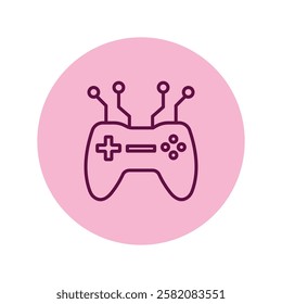 Ai Joystick pentaglow , vector, pixel perfect, illustrator file 