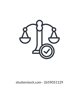 Symbol für Luftjustiz. vector.Editable stroke.linear style Zeichen zur Verwendung Web-Design, logo.Symbol-Illustration.