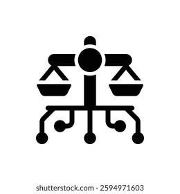 AI Law Glyph Icon. AI Law Icon