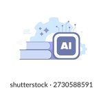 Ai learning agents enable adaptive intelligence systems where learning agents train autonomous models for decision optimization research education and ai automation future, vector illustration