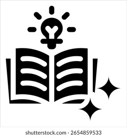 AI Learning Concept Glyph Icon Vector Illustration