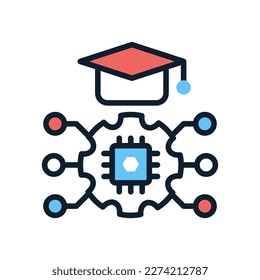 AI Learning icon in vector. Logotype