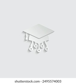 AI Learning Sign Vector de icono de aprendizaje automático