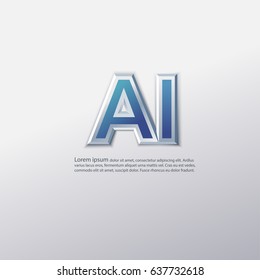 AI Letter 3D (Artificial Intelligence). Easy to use for adding text and captions to your photos.