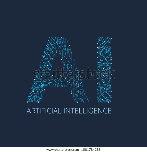 Aiの文字 人工知能 ベクターイラスト のベクター画像素材 ロイヤリティフリー