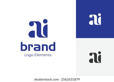 ai letter classic modern logo design for premium identity brand technology, can be used fashion brand company vector template