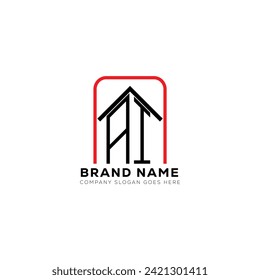 AI letter creative real estate vector logo design . AI creative initials letter logo concept.