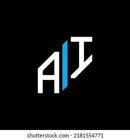 AI letter logo creative design with vector graphic