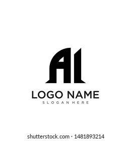 AI Letter Logo Design with Creative and Retro Font.