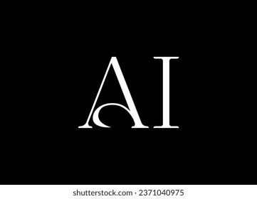 Diseño de logotipo de letras de IA y diseño de logotipo de monograma