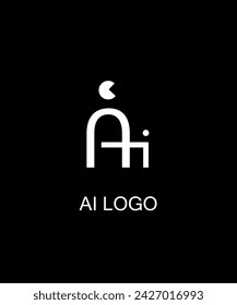 Diseño de logotipo de carta AI. Atractivo único creativo moderno inicial AI Letter Icon Logo