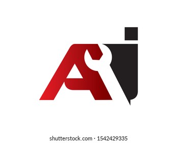 AI Letter logo or symbol template design