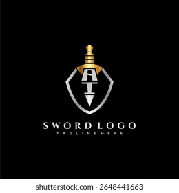 AI letter luxury monogram for shield and sword style image