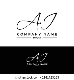 AI letters signature logo, Handwriting logo, Handwritten logo, AI, AI lettering, Letters AI