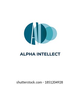 A, ich schreibe Vektorlogo. A, ich schreibe ein Emblem. AI unterschreibt. Vektorgrafik