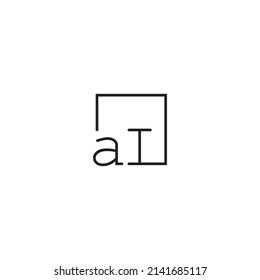 AI line concept logo in high quality professional design that will be best for your companies