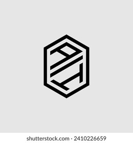 AI line geometric monogram with high quality professional design that will print well