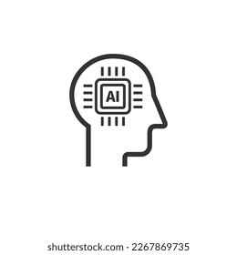 AI line icon. Vector signs for web graphics.