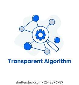 AI Logic Flow Icon, Machine Learning Transparency Vector