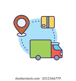 AI in Logistics vector icon ready to use vector illustration