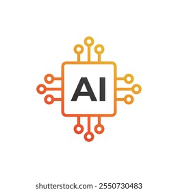 AI-Logo. Design-Illustration für künstliche Intelligenz