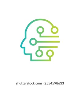 AI Logo. Artificial Intelligence logo design illustration