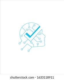 Ai Logo Check mark Artificial Intelligence  
