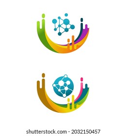 AI logo concept, Artificial intelligence logo design