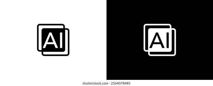 Ai logo Concept, Vector symbol (AI), Abstract letter Ai logo, Technology related to artificial intelligence