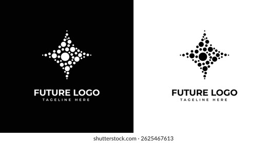 Diseño de logotipo AI, diseño de logotipo futuro, Plantilla de diseño de logotipo de tecnología